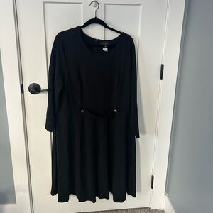 Eloquii Black Long Sleeve Dress